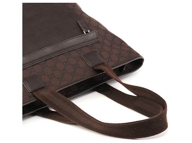 Gucci 180449 Borsa tote in nylon GG marrone - vista 10