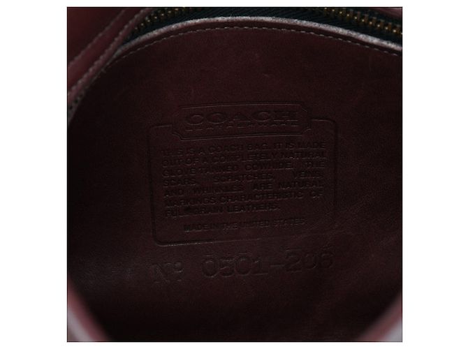 Coach Bolsa 2-Way em couro de curtimento de luva bordô com fecho turnlock - vista 11