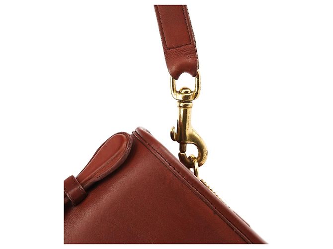 Coach Bolsa 2-Way em couro de curtimento de luva bordô com fecho turnlock - vista 7