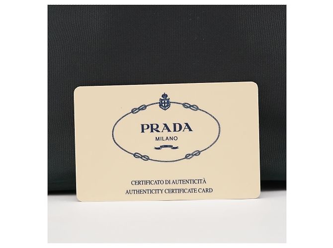 Prada B7514 Mini Bag in Tessuto Grafite Verde con Manico in Metallo - vista 11