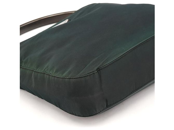 Prada B7514 Mini Bag in Tessuto Grafite Verde con Manico in Metallo - vista 7