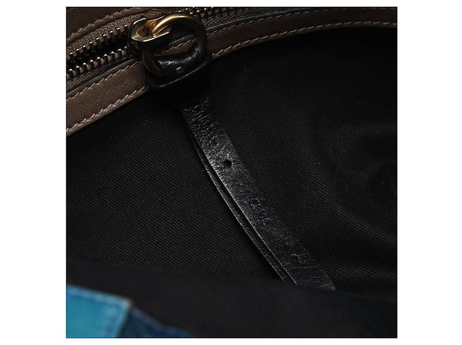 Borsa a tracolla Bay Chloé in pelle blu turchese navy - vista 15