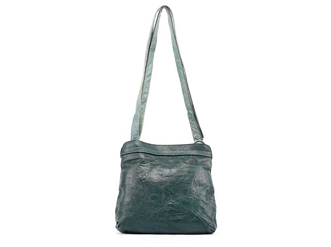 Borsa a tracolla Bay Chloé in pelle blu turchese navy - vista 3