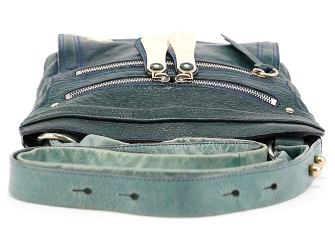 Borsa a tracolla Bay Chloé in pelle blu turchese navy - vista 4