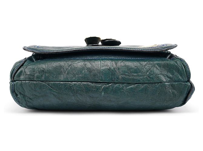 Borsa a tracolla Bay Chloé in pelle blu turchese navy - vista 5
