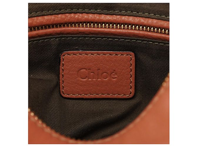 Chloé Borsa a tracolla Marcie in pelle marrone chiaro - vista 13