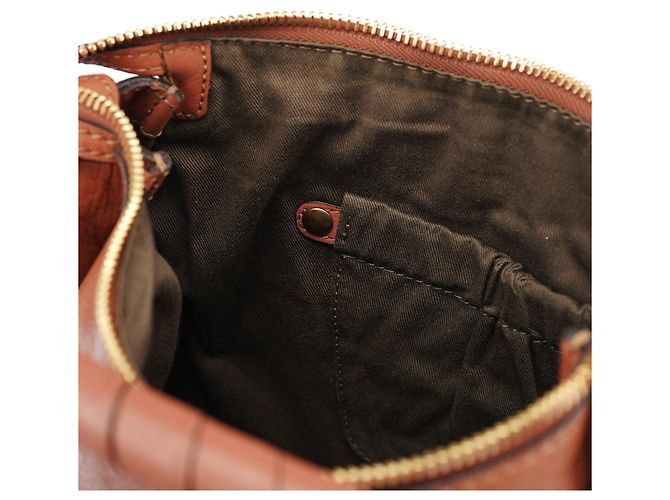 Chloé Borsa a tracolla Marcie in pelle marrone chiaro - vista 17