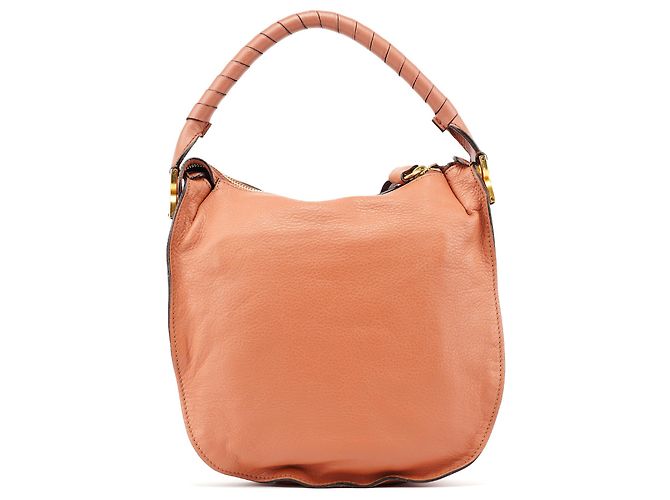 Chloé Borsa a tracolla Marcie in pelle marrone chiaro - vista 3