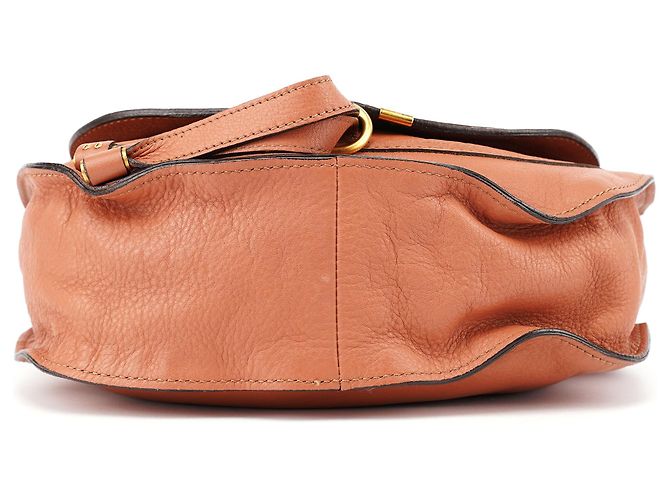 Chloé Borsa a tracolla Marcie in pelle marrone chiaro - vista 5
