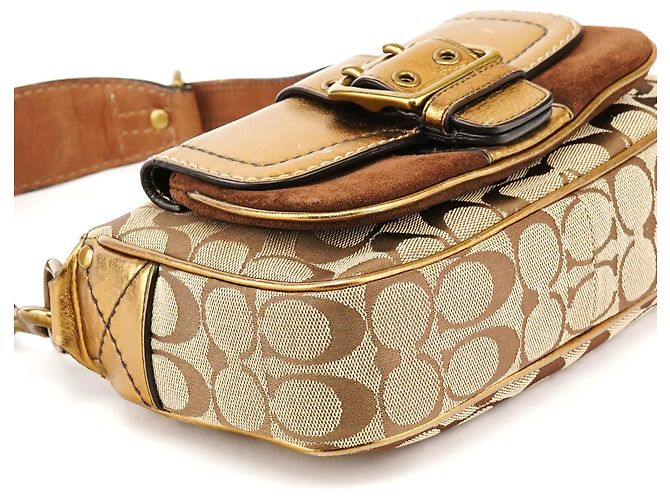 Coach Borsa a tracolla Signature Soho 1495 Beige Bronze - vista 11