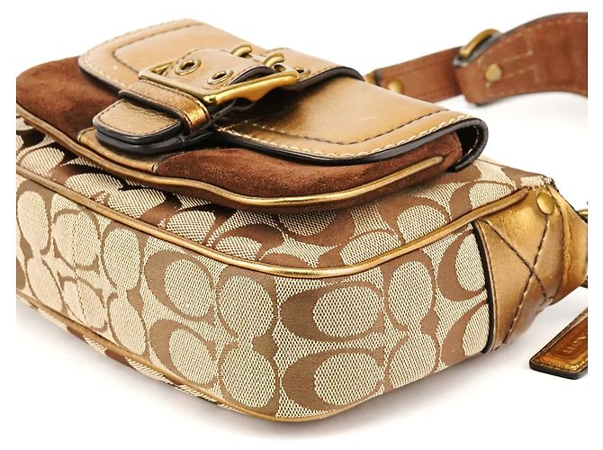 Coach Borsa a tracolla Signature Soho 1495 Beige Bronze - vista 12