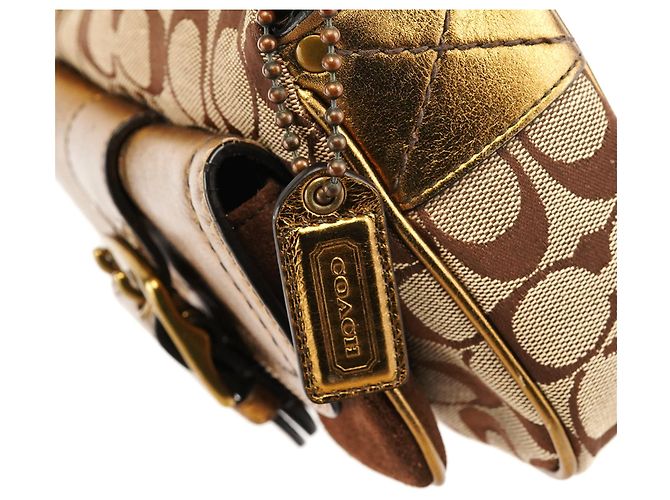 Coach Borsa a tracolla Signature Soho 1495 Beige Bronze - vista 7