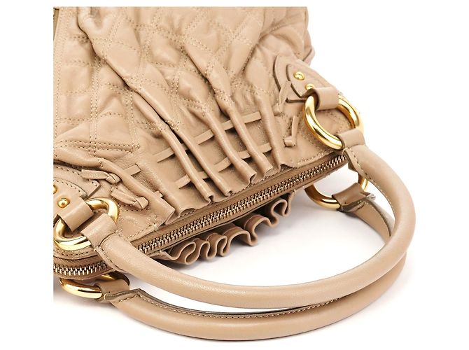 Marc Jacobs Beige gesteppte Leder Stam 2-Way Tasche - Ansicht 10