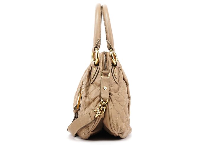 Marc Jacobs Beige gesteppte Leder Stam 2-Way Tasche - Ansicht 2