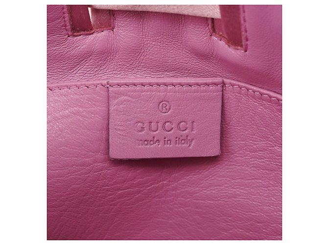 Gucci 001 4399 Borsa a tracolla in raso rosa con coulisse - vista 10