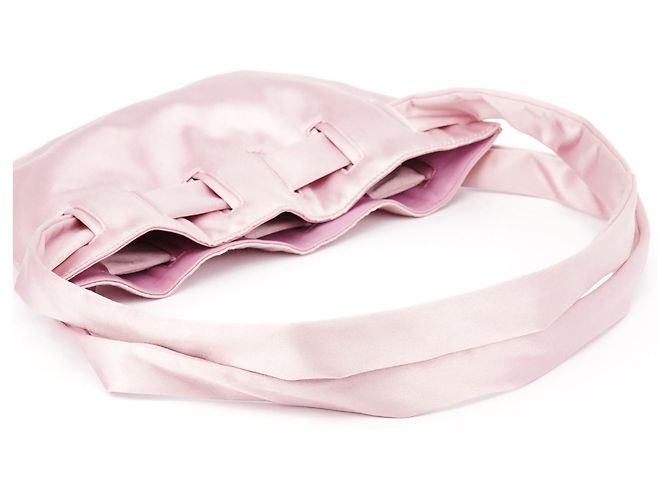 Gucci 001 4399 Borsa a tracolla in raso rosa con coulisse - vista 8