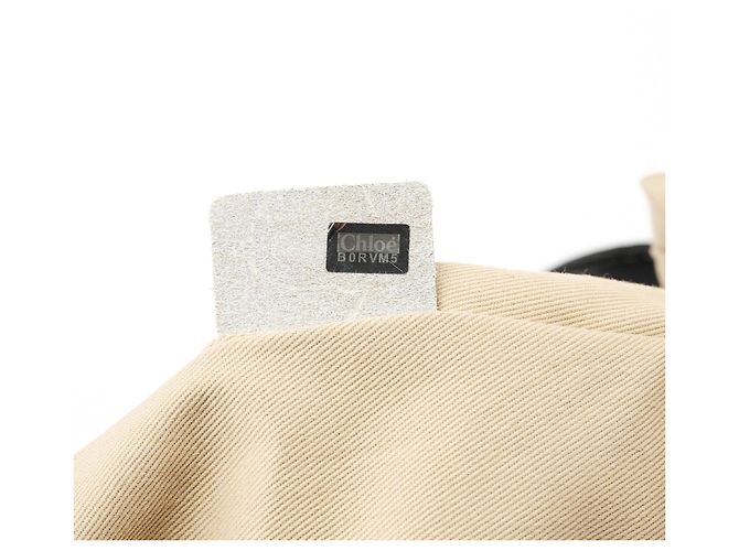 Chloé Borsa Tote in pelle nera con tasca frontale - vista 16