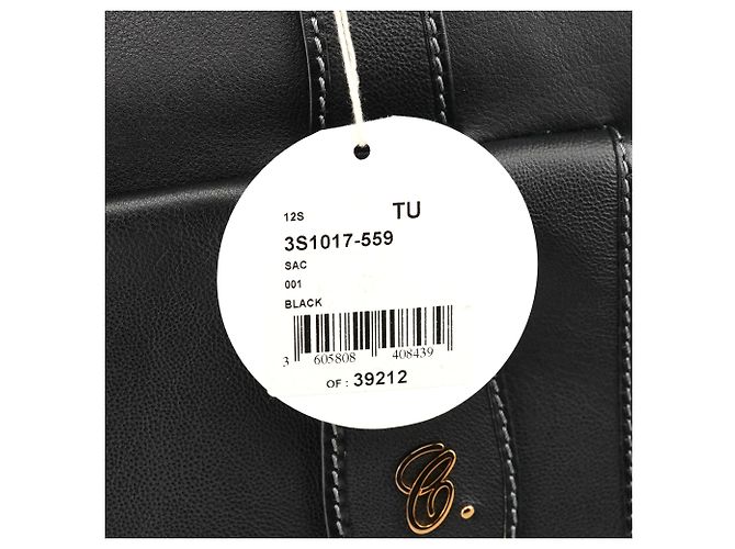 Chloé Borsa Tote in pelle nera con tasca frontale - vista 8
