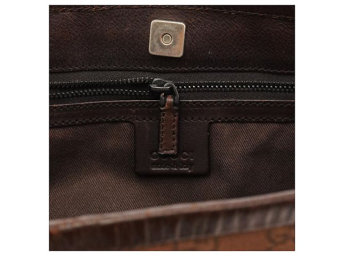 Gucci Borsa a tracolla bucket 106240 Brown GG Canvas - vista 11