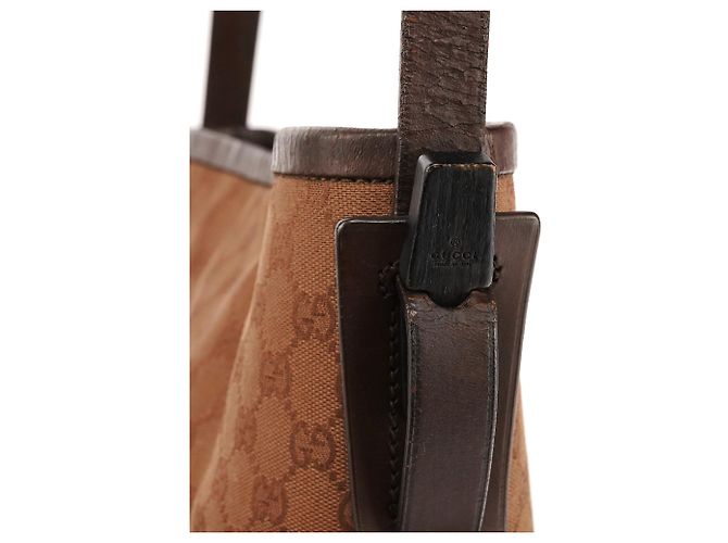 Gucci Borsa a tracolla bucket 106240 Brown GG Canvas - vista 5