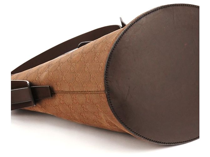 Gucci Borsa a tracolla bucket 106240 Brown GG Canvas - vista 6