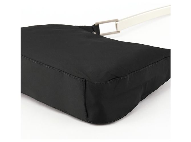 Prada Borsa a Tracolla Hobo B8448 Black Tessuto Metallo - vista 10