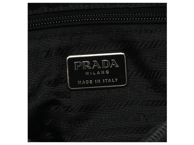 Prada Borsa a Tracolla Hobo B8448 Black Tessuto Metallo - vista 13