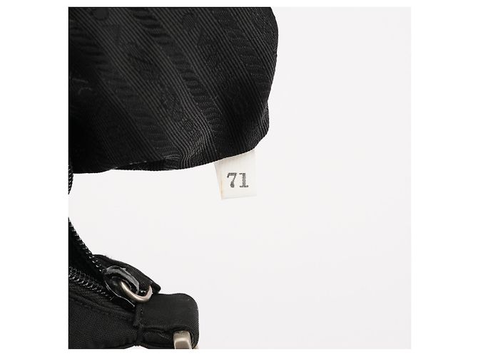 Prada Borsa a Tracolla Hobo B8448 Black Tessuto Metallo - vista 15