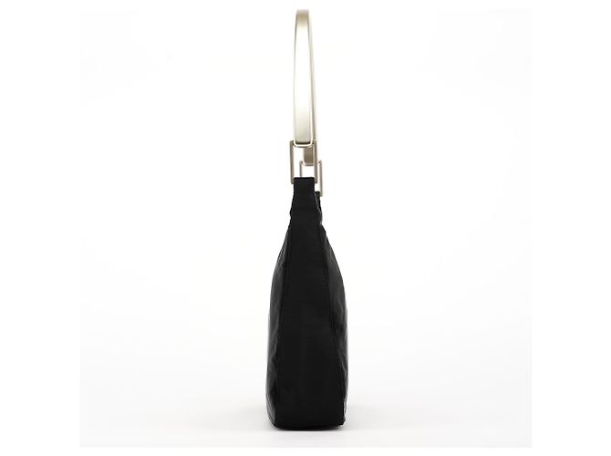 Prada Borsa a Tracolla Hobo B8448 Black Tessuto Metallo - vista 2