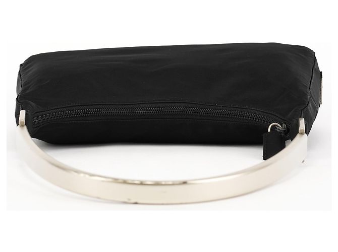 Prada Borsa a Tracolla Hobo B8448 Black Tessuto Metallo - vista 4