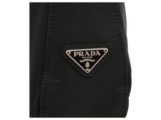 Prada Borsa a Tracolla Hobo B8448 Black Tessuto Metallo - vista 6