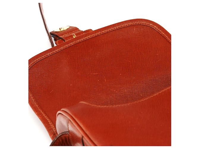Prada Borsa crossbody in pelle Saffiano marrone chiaro - vista 14