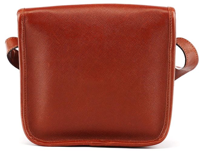 Prada Borsa crossbody in pelle Saffiano marrone chiaro - vista 3