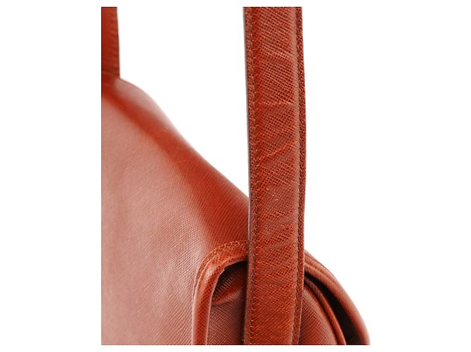 Prada Borsa crossbody in pelle Saffiano marrone chiaro - vista 8