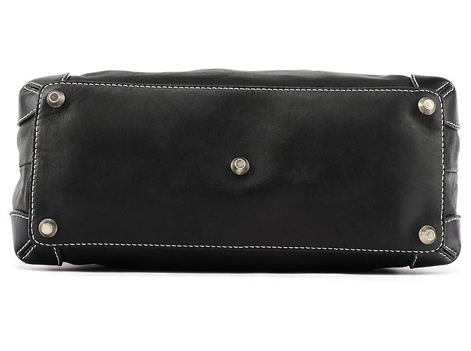 Chloé Borsa Tote in pelle nera con borchie - vista 4