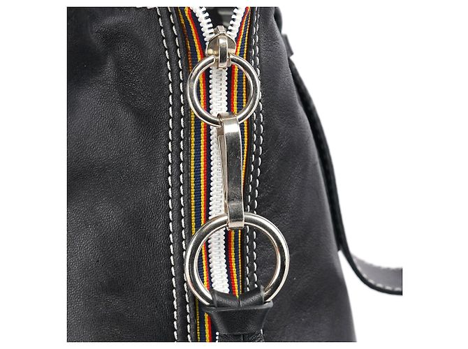 Chloé Borsa Tote in pelle nera con borchie - vista 7