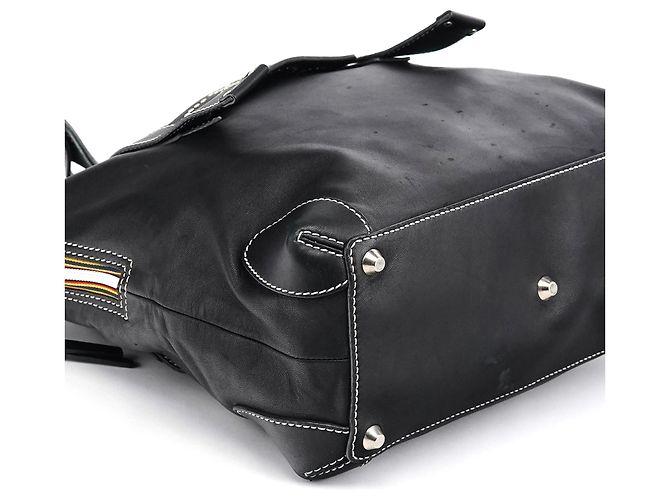 Chloé Borsa Tote in pelle nera con borchie - vista 8