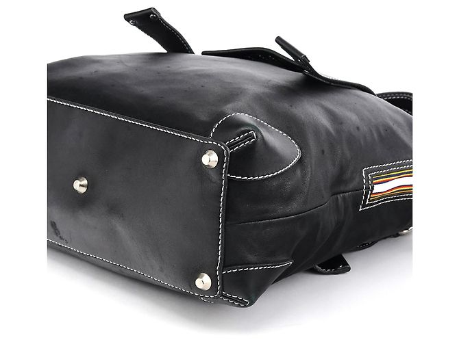 Chloé Borsa Tote in pelle nera con borchie - vista 9