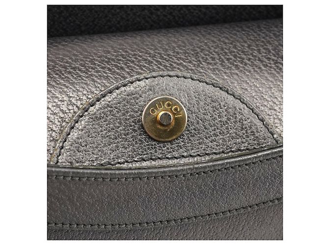 Gucci Borsa Tote Diana Bamboo in pelle antracite - vista 11