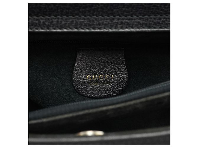 Gucci Borsa Tote Diana Bamboo in pelle antracite - vista 12
