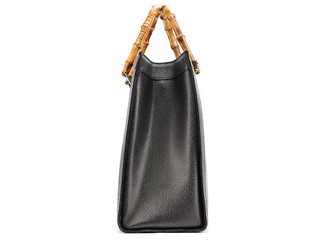 Gucci Borsa Tote Diana Bamboo in pelle antracite - vista 2