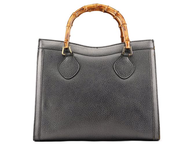 Gucci Borsa Tote Diana Bamboo in pelle antracite - vista 3