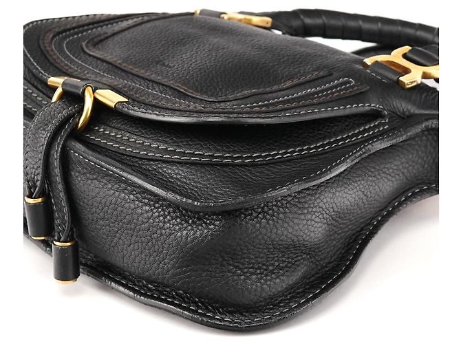 Chloé Borsa Marcie 2-Way piccola in pelle nera - vista 12