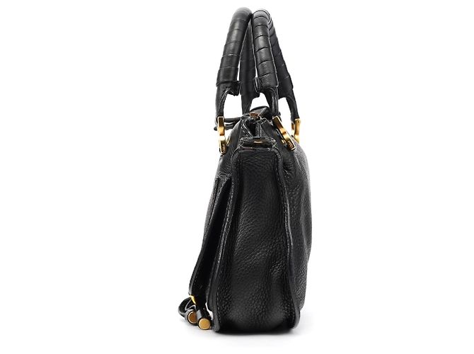 Chloé Borsa Marcie 2-Way piccola in pelle nera - vista 2