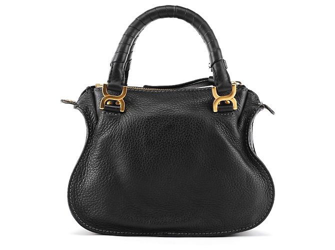 Chloé Borsa Marcie 2-Way piccola in pelle nera - vista 3