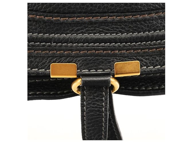 Chloé Borsa Marcie 2-Way piccola in pelle nera - vista 7
