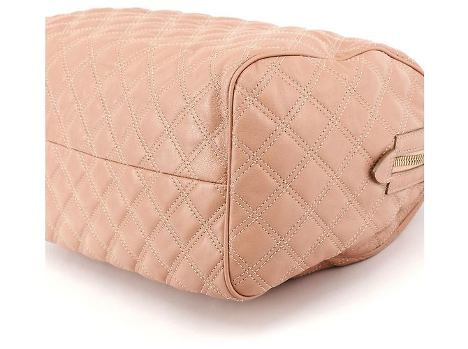 Marc Jacobs Bolsa Bowling em couro acolchoado Rosa Bege - vista 10