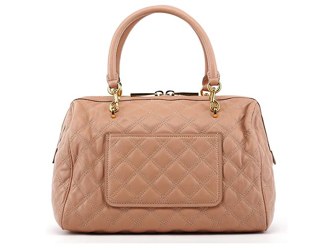 Marc Jacobs Bolsa Bowling em couro acolchoado Rosa Bege - vista 3