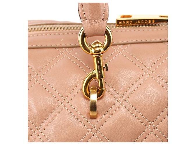 Marc Jacobs Bolsa Bowling em couro acolchoado Rosa Bege - vista 7
