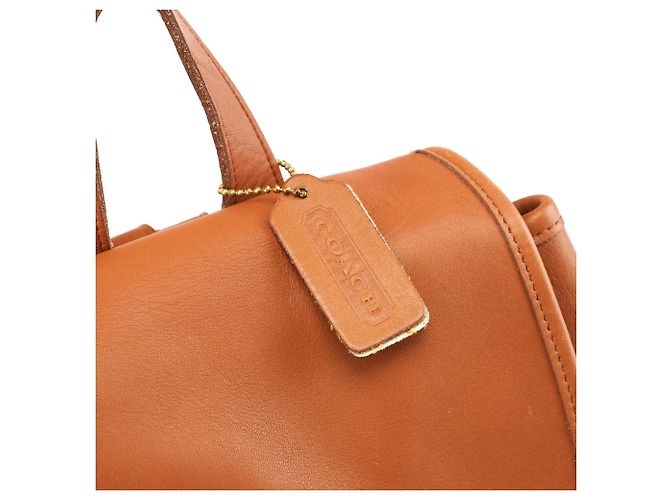 Coach 9791 Tan Leather Turnlock Backpack Bag - view 6